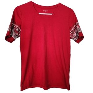 𝅺northern Reflections red short sleeve t-shirt medium